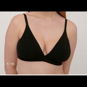 organic basics organic cotton triangle bra black